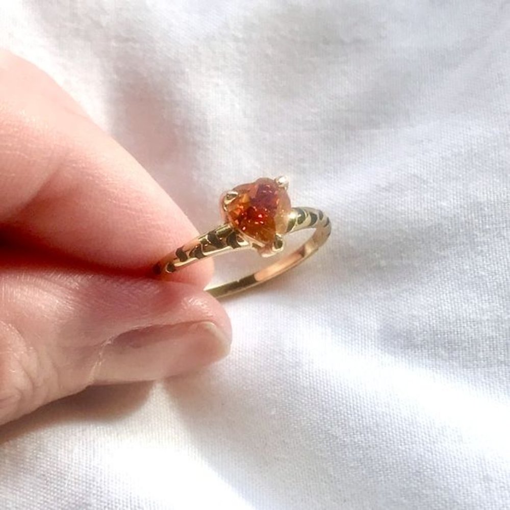 Tiger Heart Swarovski Orange Ring Fragrant Jewels
